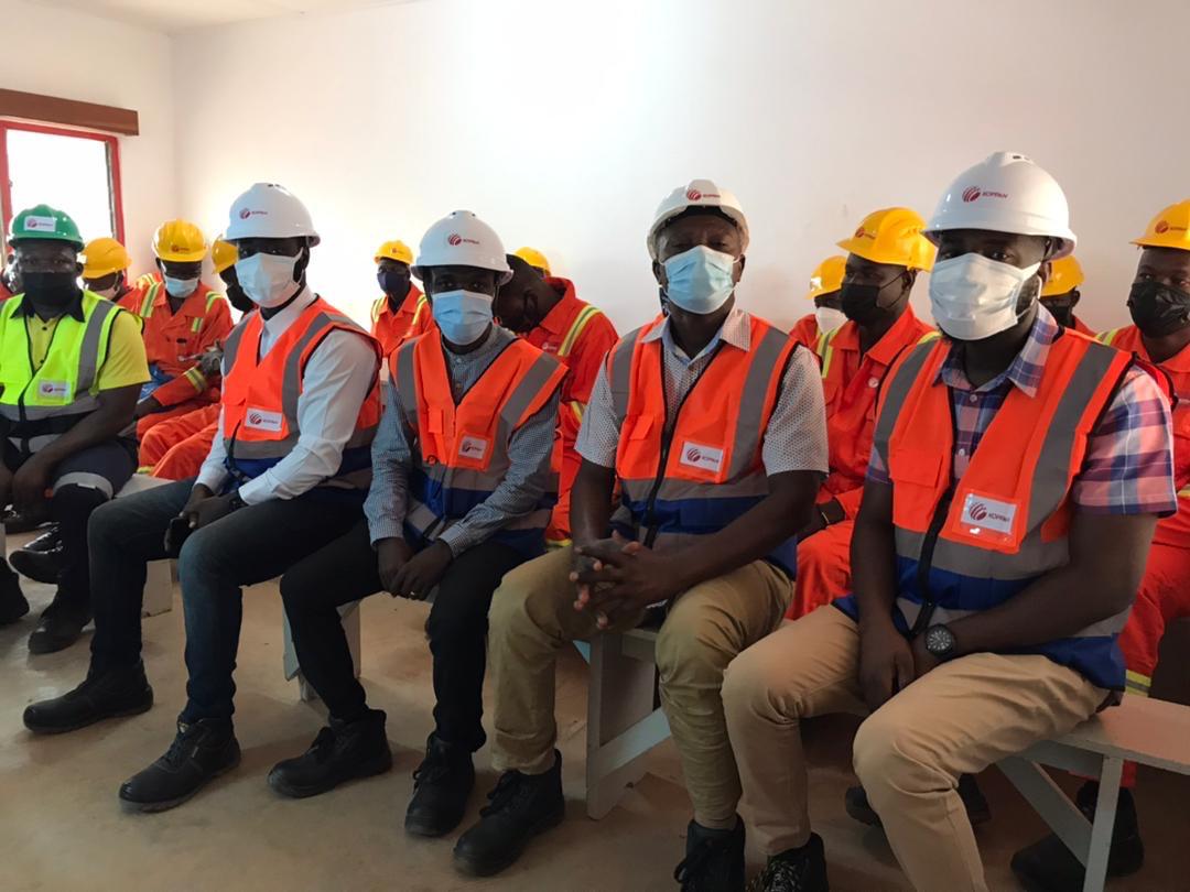 Albon Construction team at safety meeting